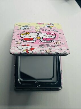 Hello Kitty Pink and Yellow Folding Compact Mirror